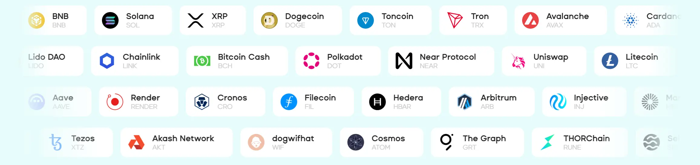 Liste des cryptos listées sur Deskoin