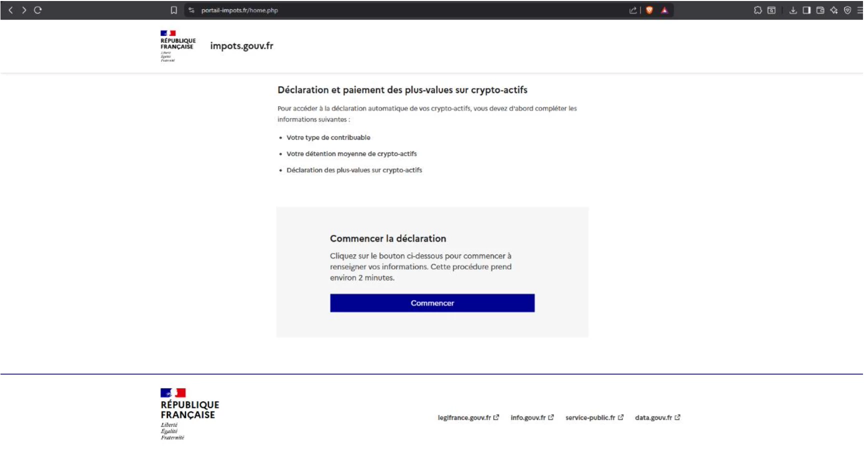 Exemple d'interface se faisant passer pour un site officiel des impôts Exemple d'interface se faisant passer pour un site officiel des impôts