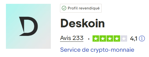 Deskoin Avis Trustpilot