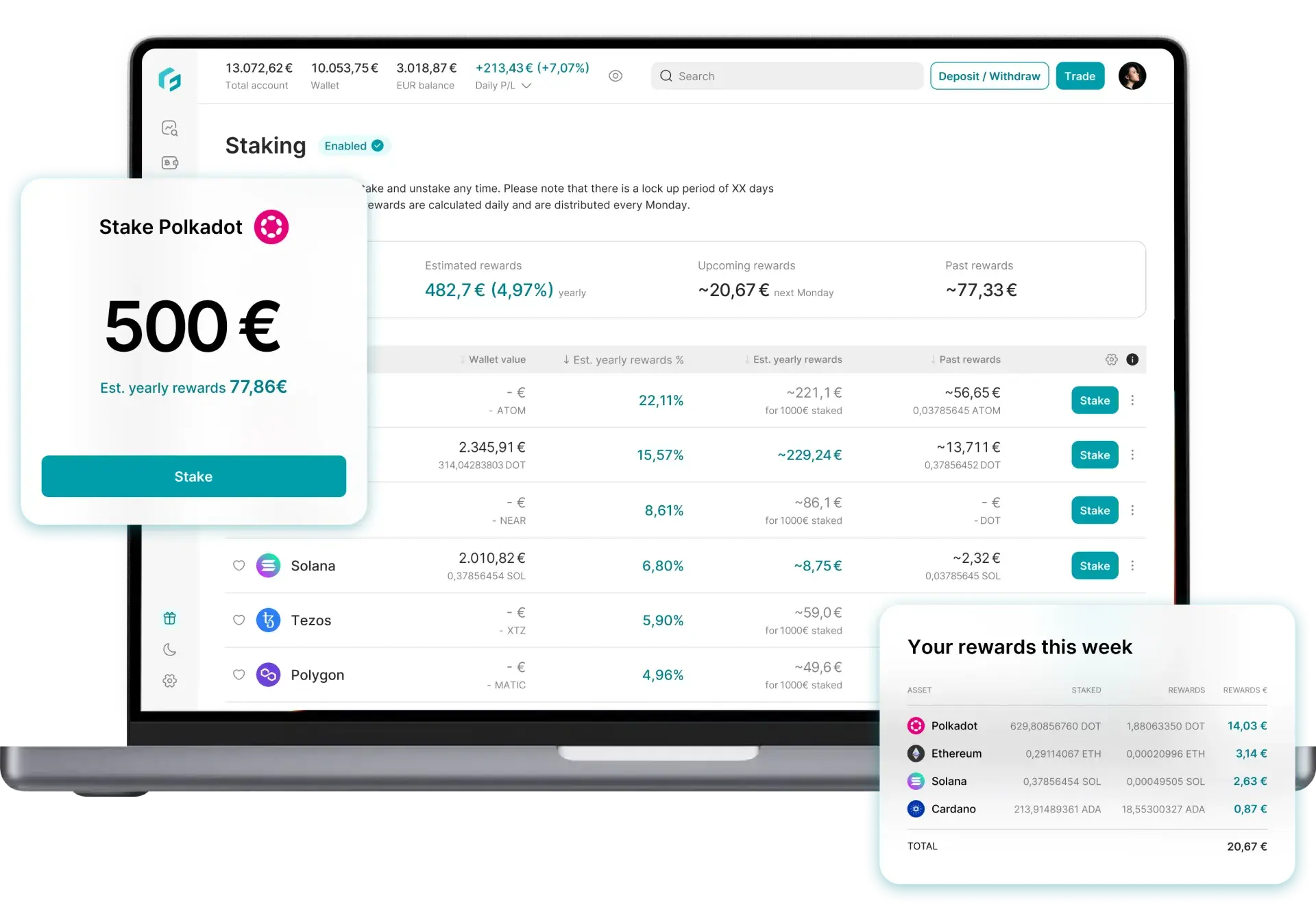Interface staking Finst