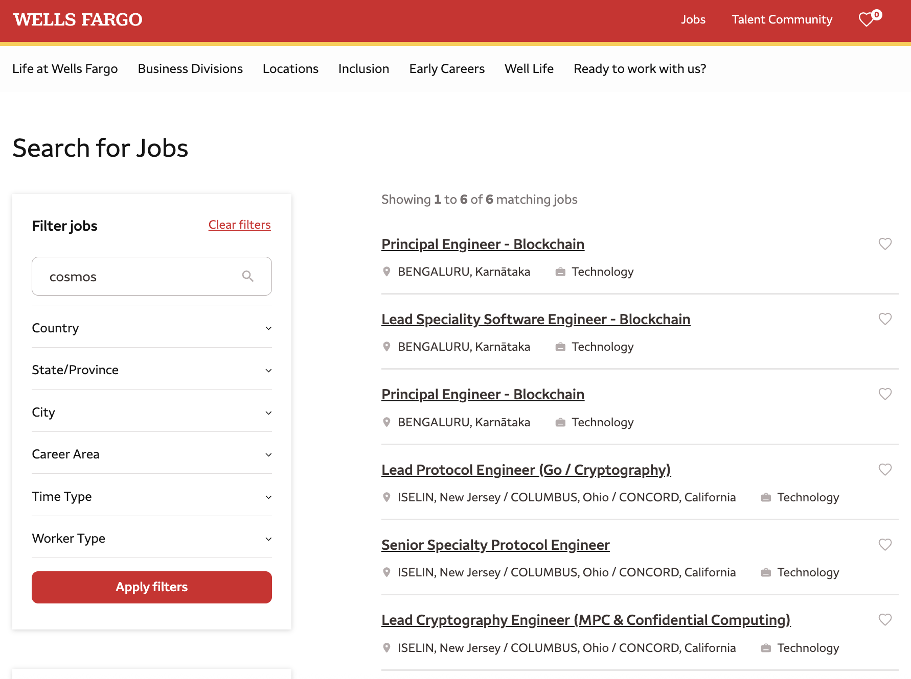Offres d'emploi de Wells Fargo