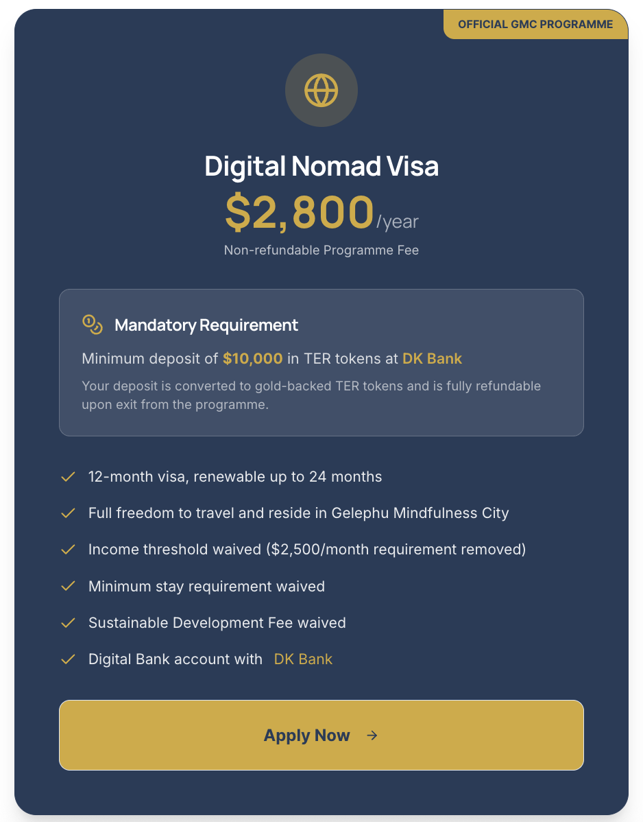 Condition d'acquisition du Digital Nomad Visa