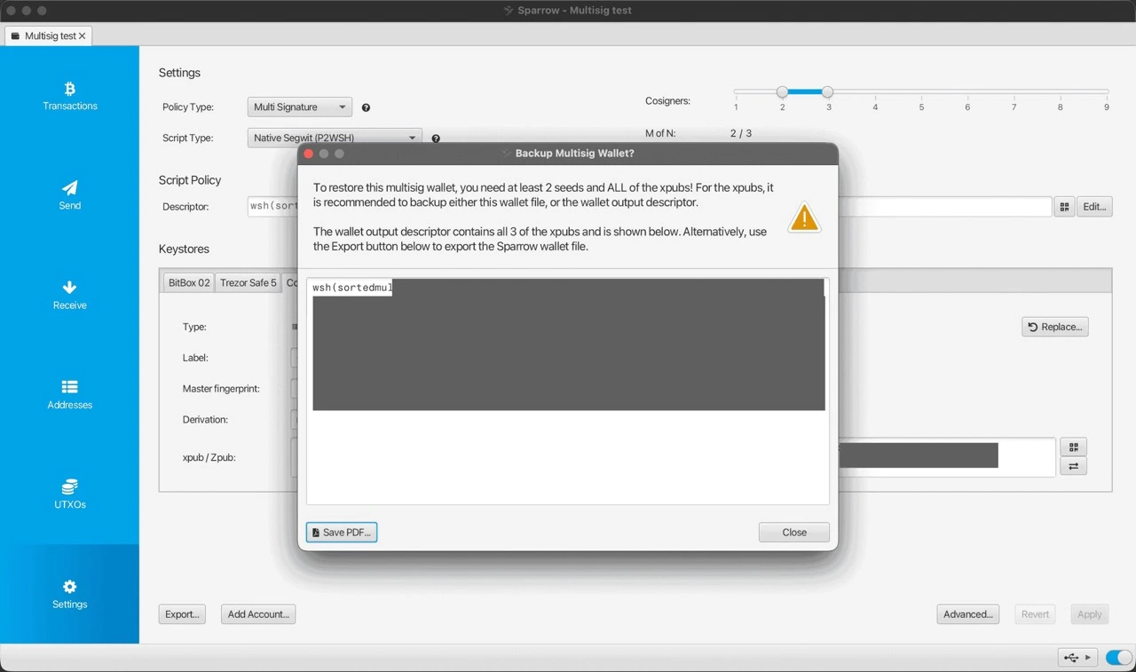 descriptor-multisig-sparrow
