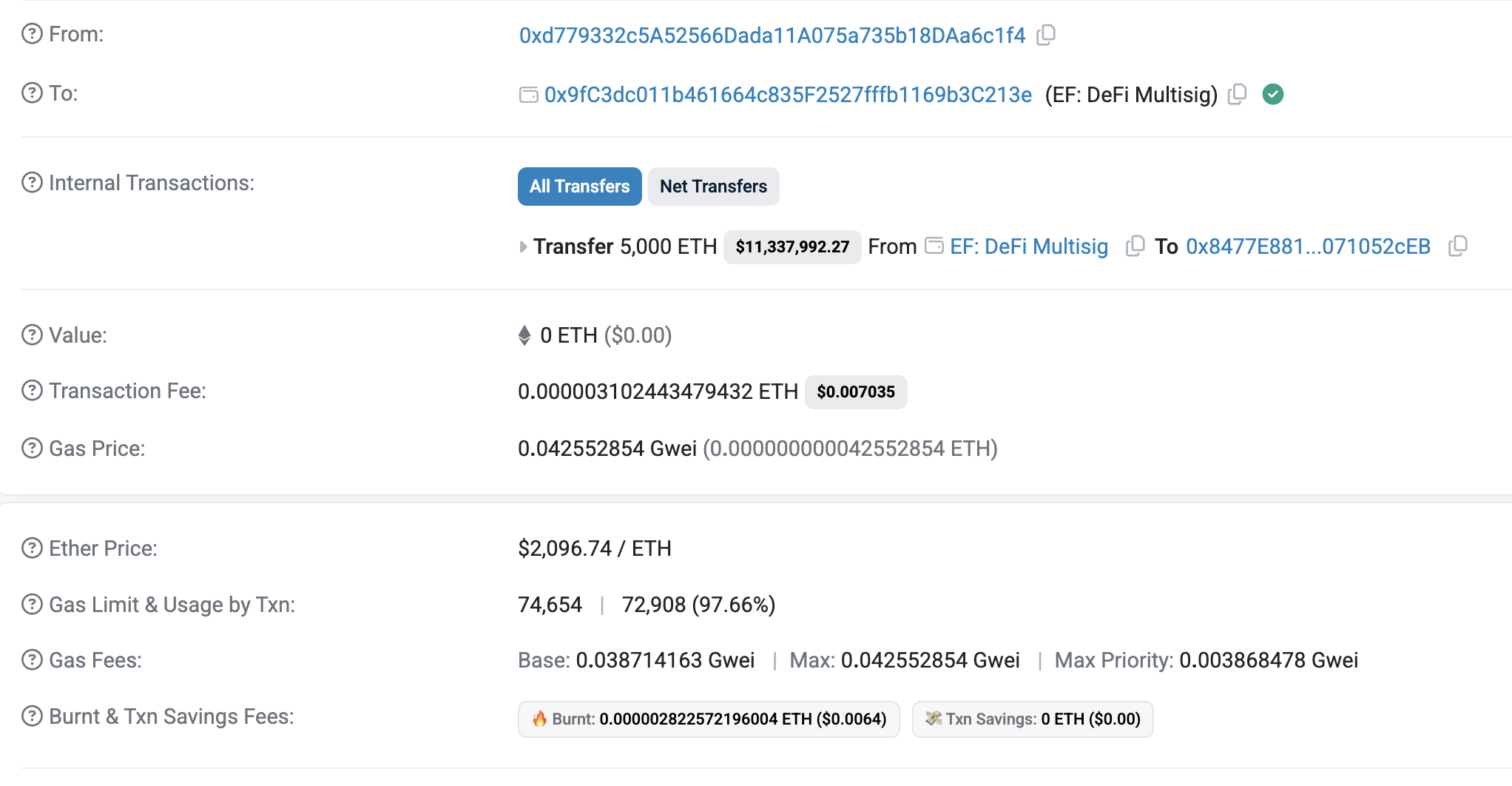 Transaction entre l'Ethereum Foundation et Bitmine Transaction entre l'Ethereum Foundation et Bitmine