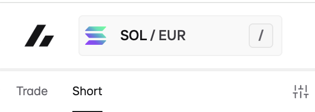 Short Solana SOL Bitvavo