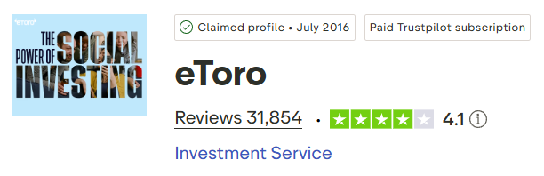 Avis Trustpilot eToro Juillet 2026