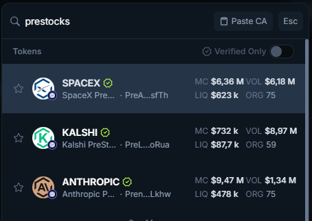 Jupiter PreStocks