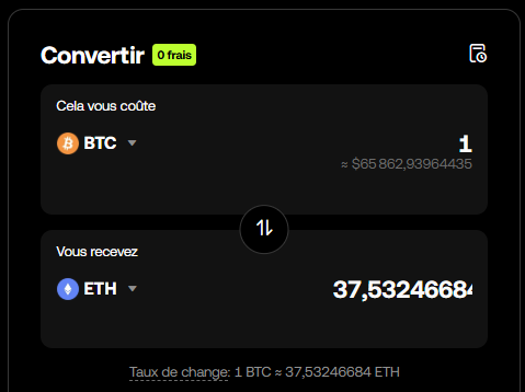 Convertir Crypto OKX