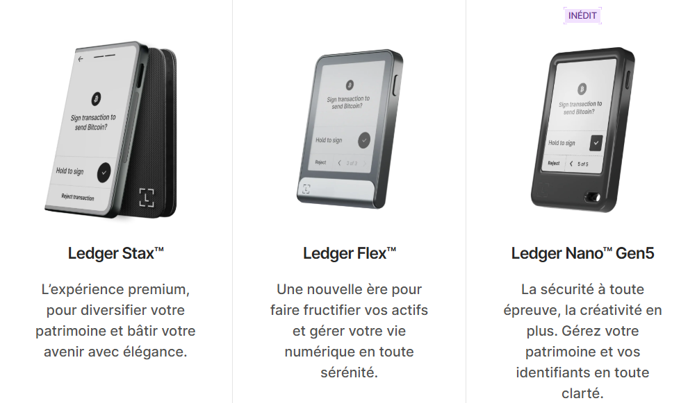 Appareils Ledger Appareils Ledger